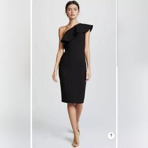LIKELY Wildshire Sheath Body on One Shoulder dress in black size 2
